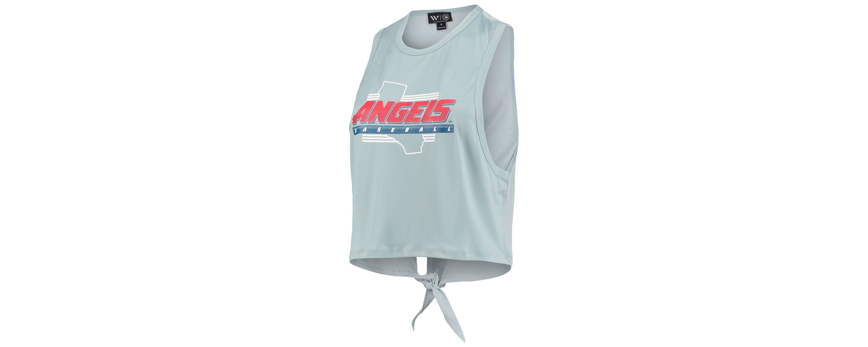 MLB Light Los Angeles Angels Open Back Twist-Tie Tank Top