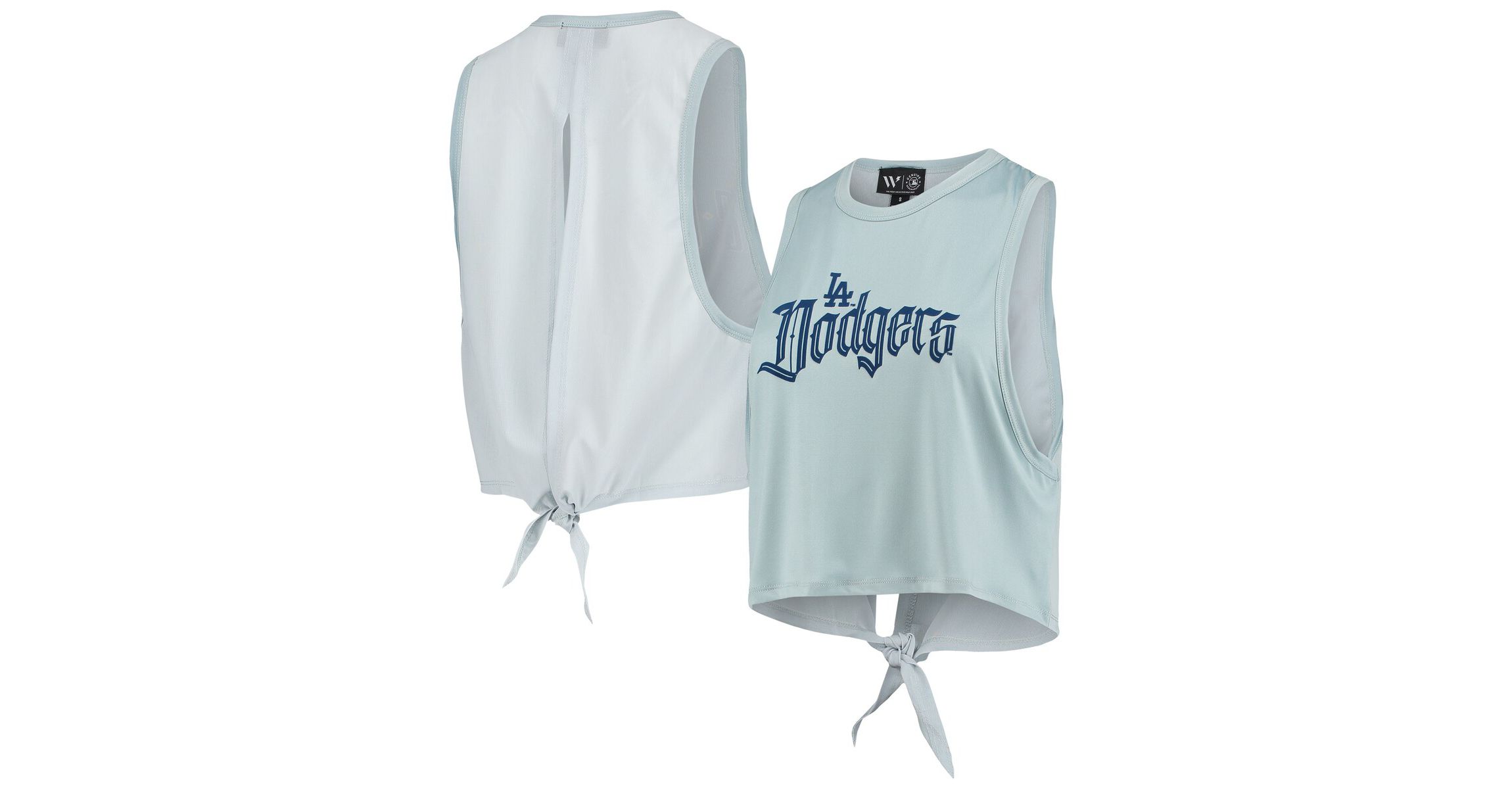 MLB Light Los Angeles Dodgers Open Back Twist-Tie Tank Top