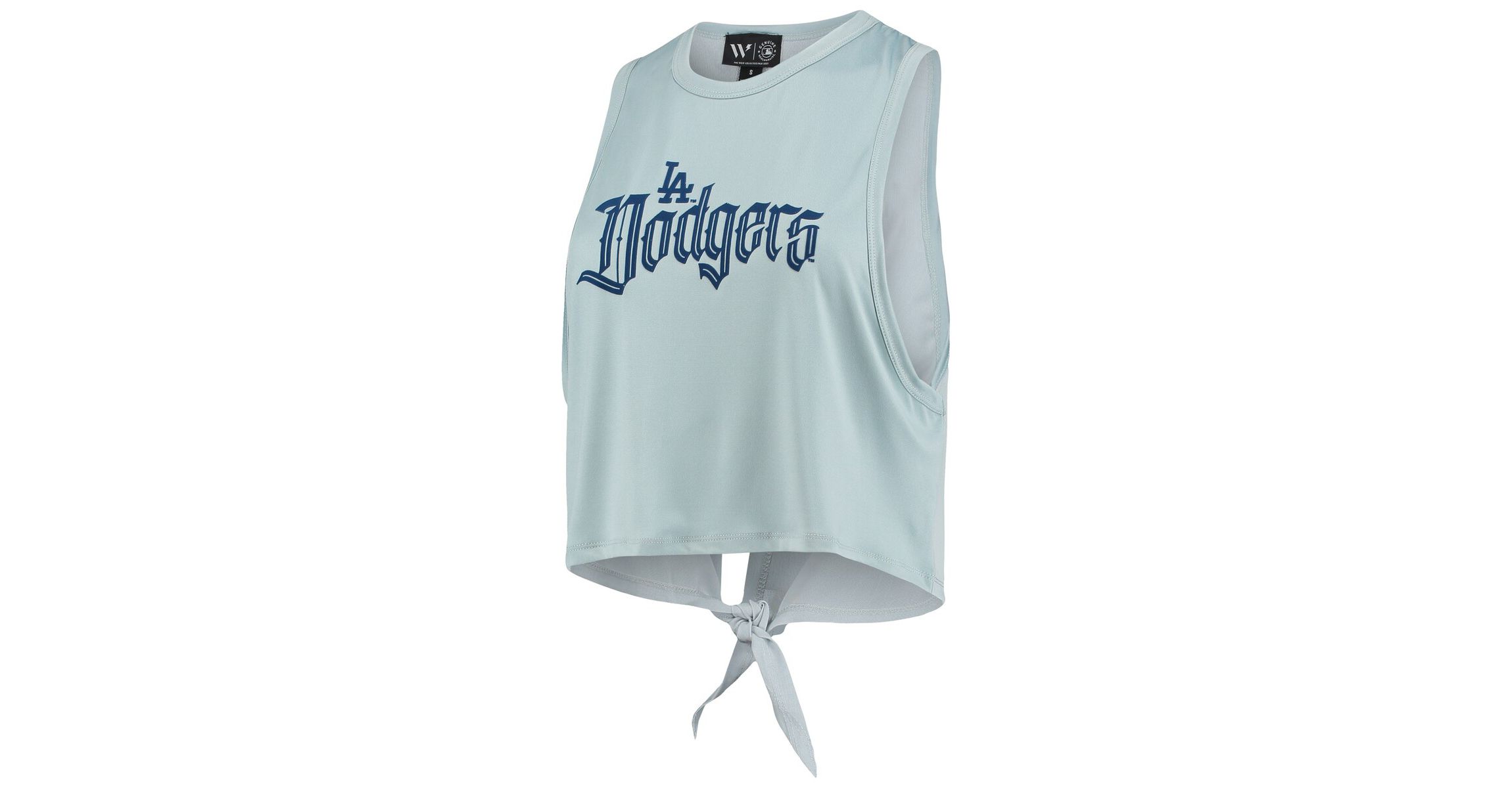 MLB Light Los Angeles Dodgers Open Back Twist-Tie Tank Top