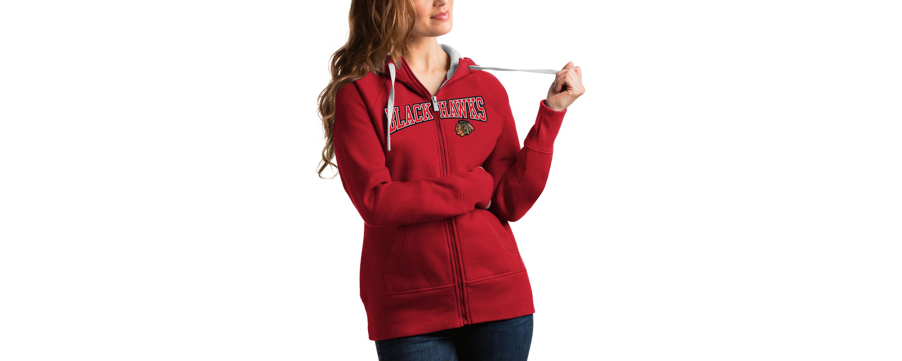 NHL Chicago Blackhawks Wordmark Victory Full-Zip Hoodie