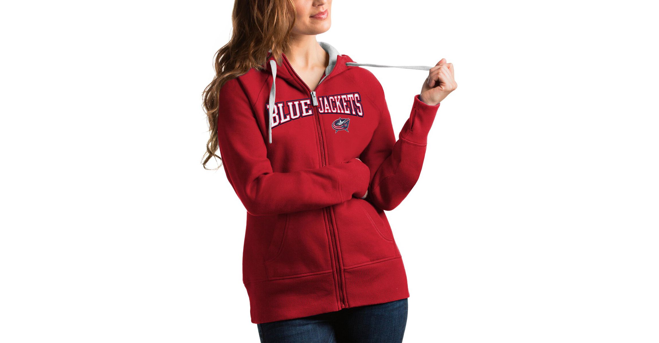 NHL Columbus Jackets Wordmark Victory Full-Zip Hoodie