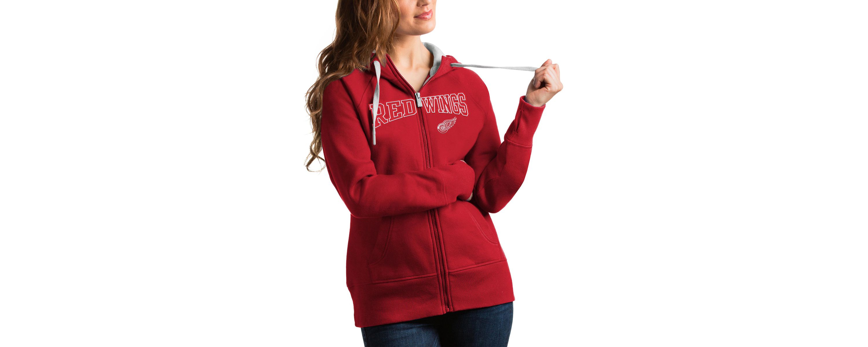 NHL Detroit Wings Wordmark Victory Full-Zip Hoodie
