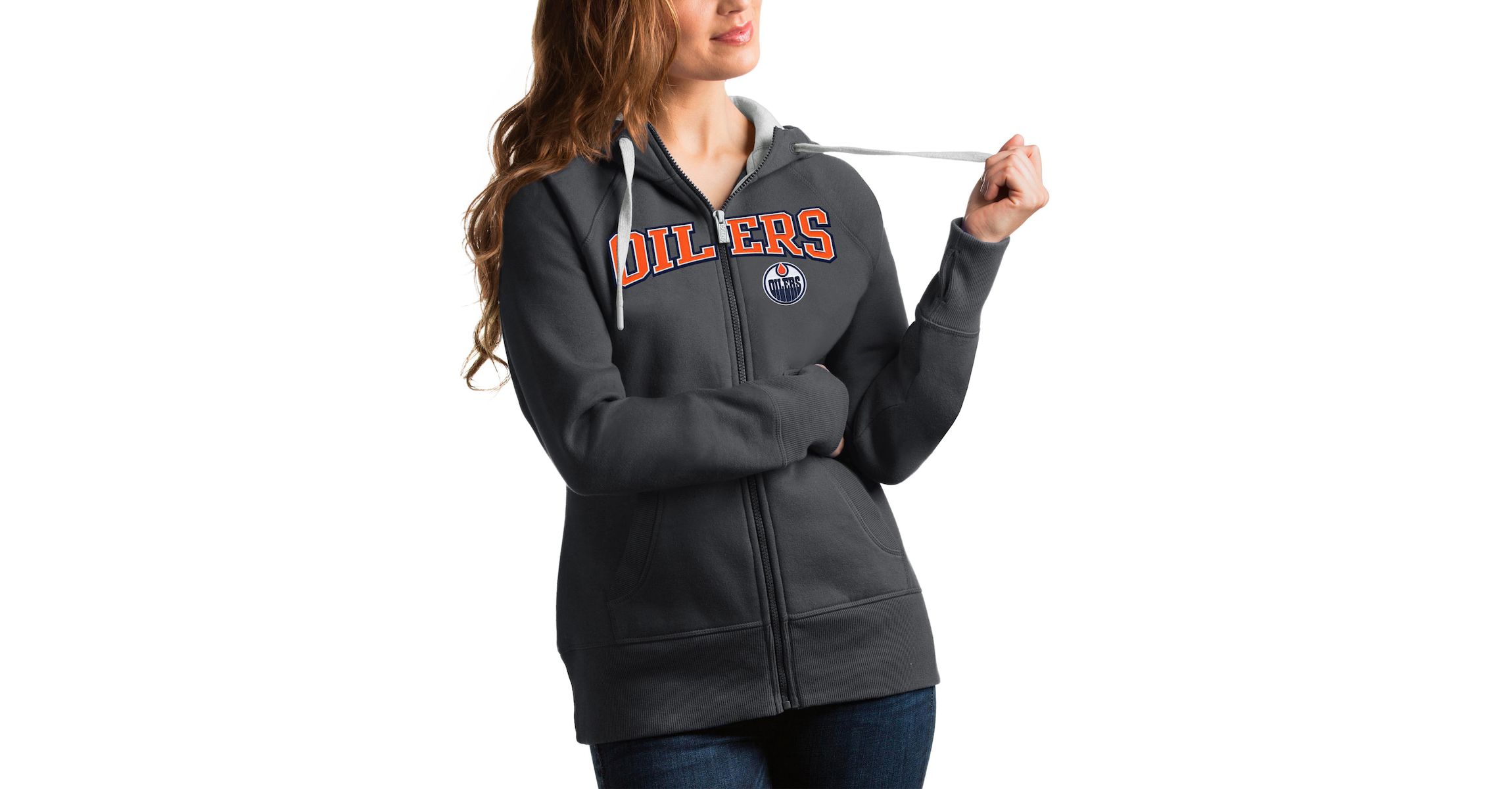 NHL Edmonton Oilers Wordmark Victory Full-Zip Hoodie
