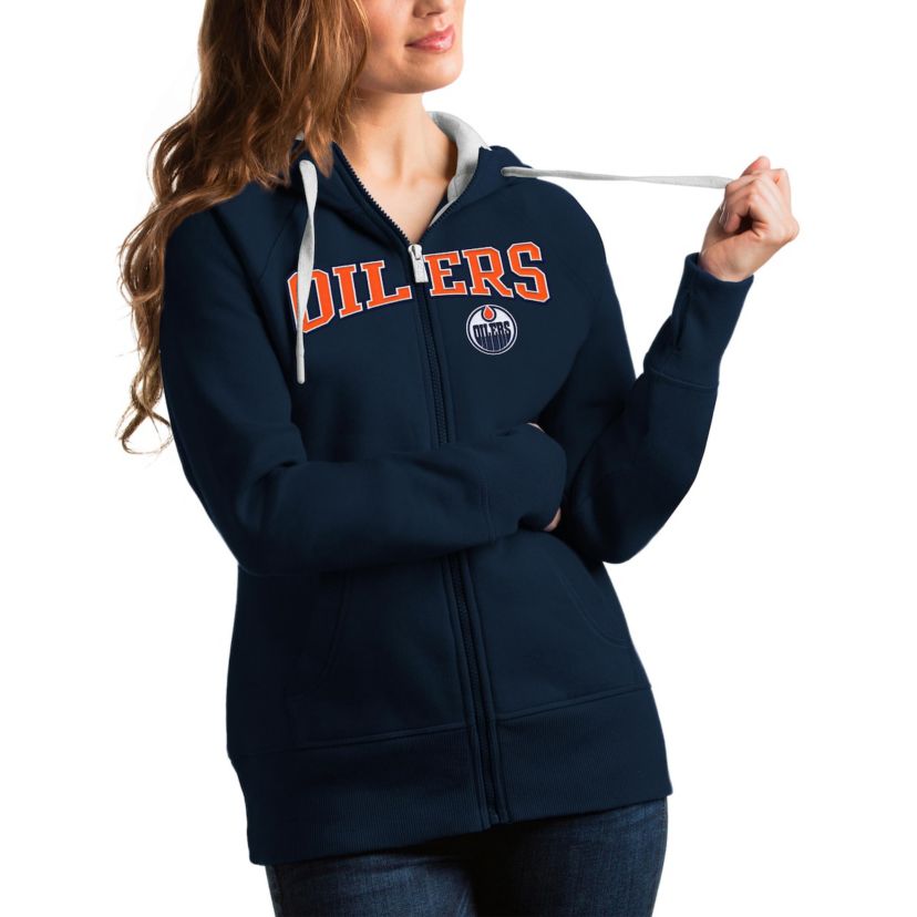 NHL Edmonton Oilers Wordmark Victory Full-Zip Hoodie