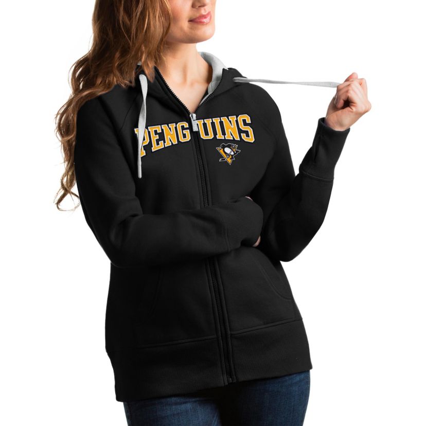 NHL Pittsburgh Penguins Wordmark Victory Full-Zip Hoodie