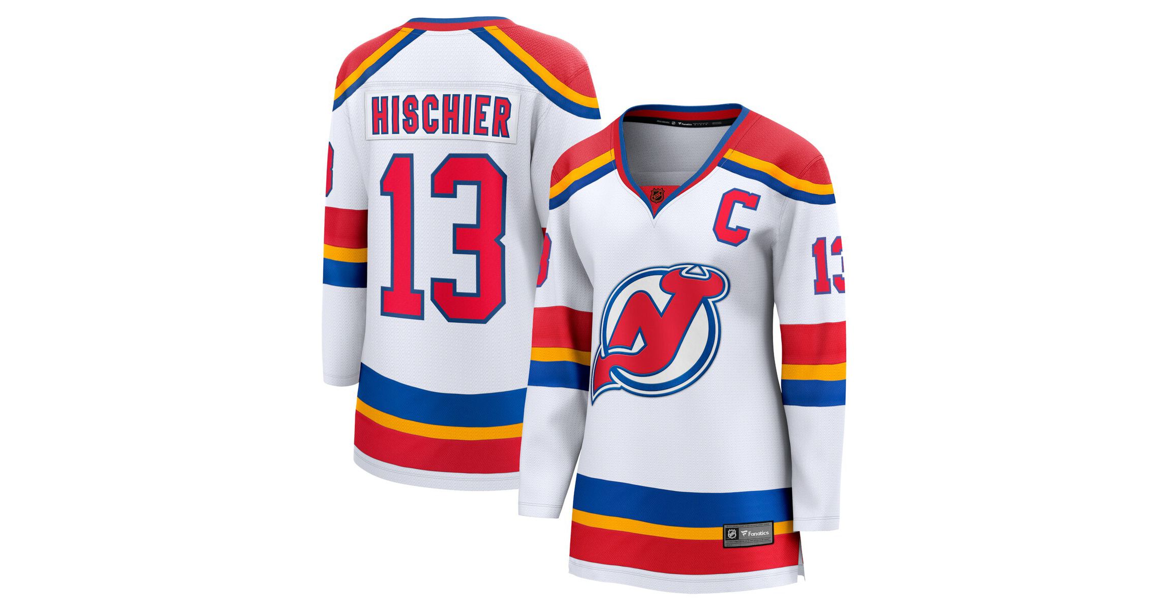 NHL Fanatics Nico Hischier New Jersey Devils Captain Patch Special Edition 2.0 Breakaway Player Jersey
