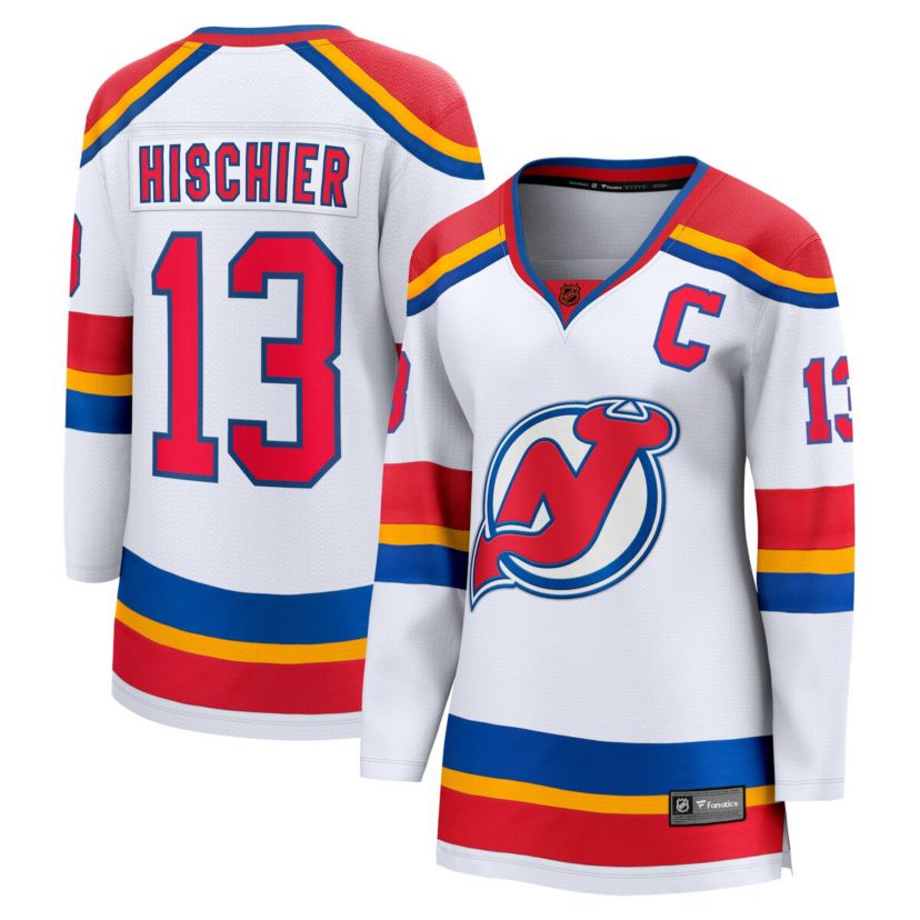 NHL Fanatics Nico Hischier New Jersey Devils Captain Patch Special Edition 2.0 Breakaway Player Jersey