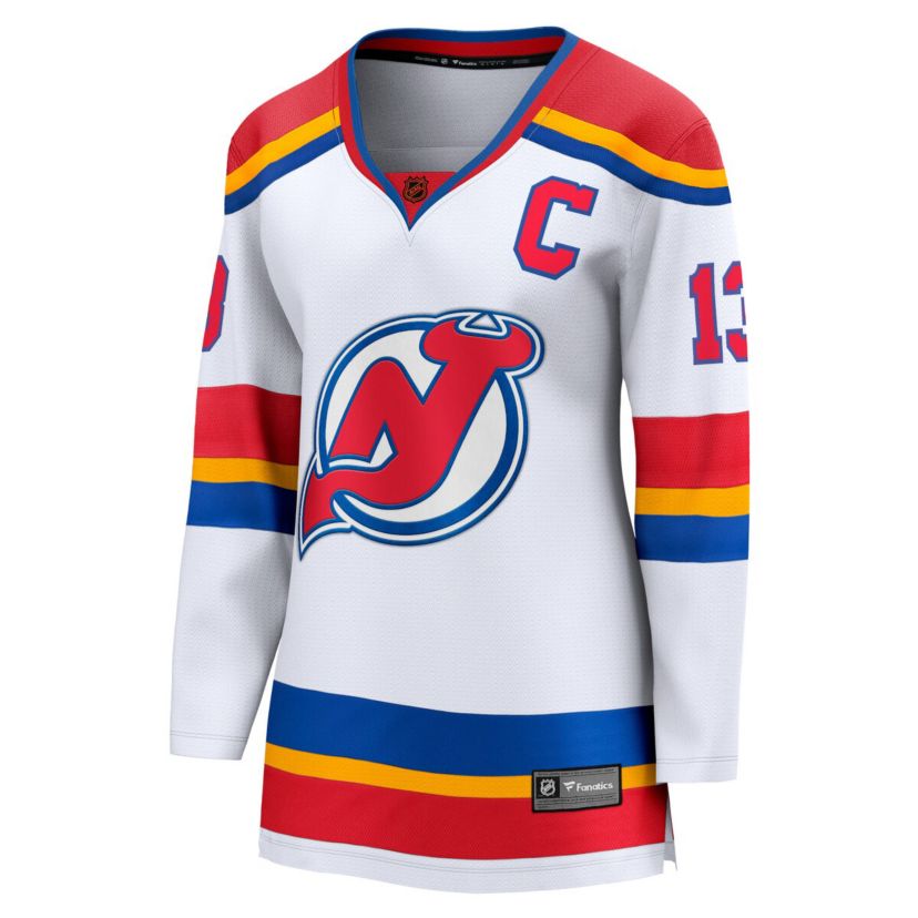 NHL Fanatics Nico Hischier New Jersey Devils Captain Patch Special Edition 2.0 Breakaway Player Jersey