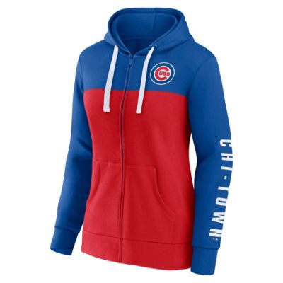 MLB Fanatics Chicago Cubs Take The Field Colorblocked Hoodie Full-Zip Jacket