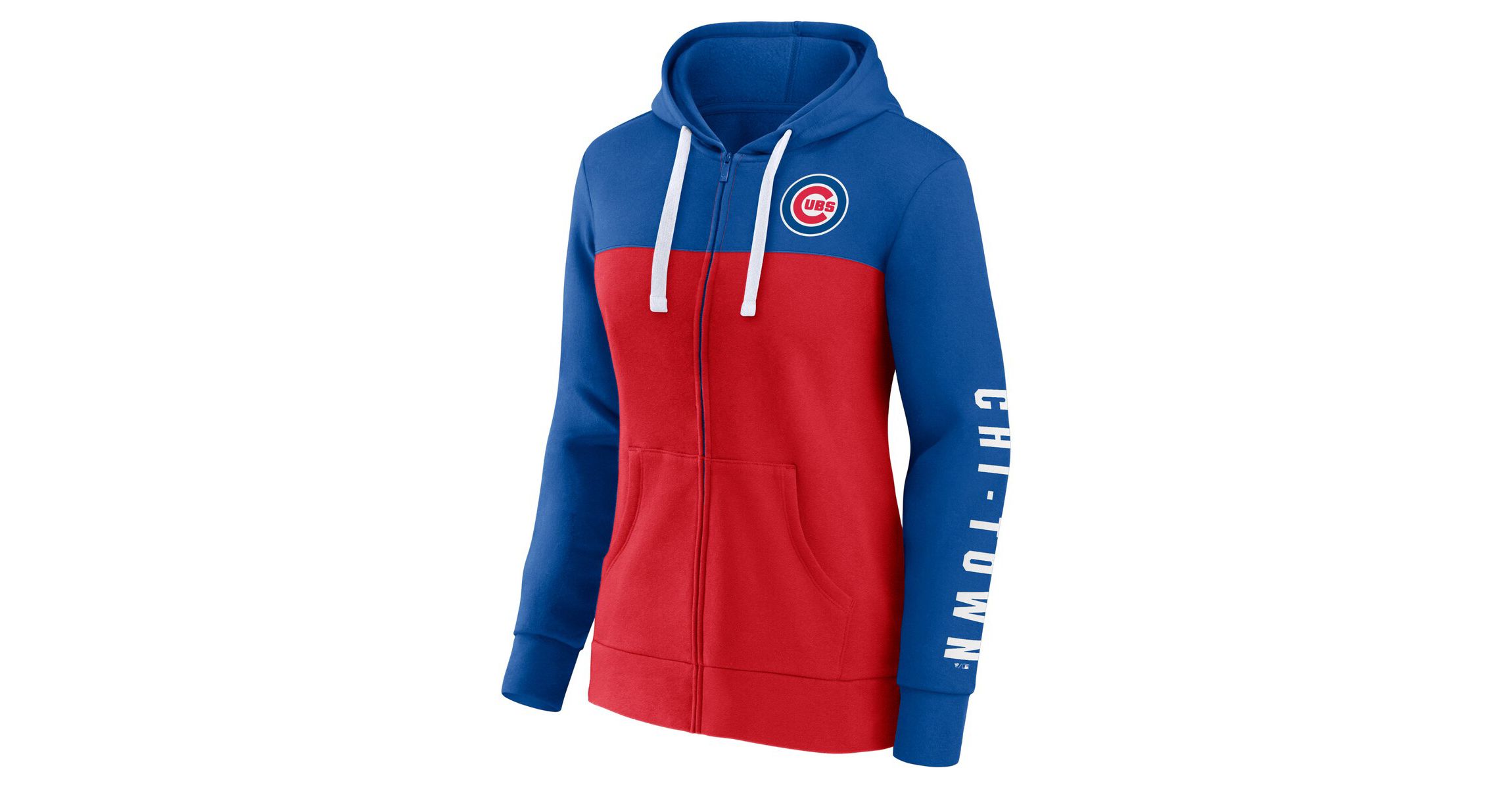 MLB Fanatics Chicago Cubs Take The Field Colorblocked Hoodie Full-Zip Jacket