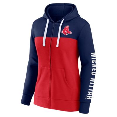 Boston Red Sox MLB Fanatics Take The Field Colorblocked Hoodie Full-Zip Jacket