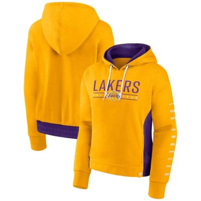 NBA Fanatics Los Angeles Lakers Iconic Halftime Colorblock Pullover Hoodie