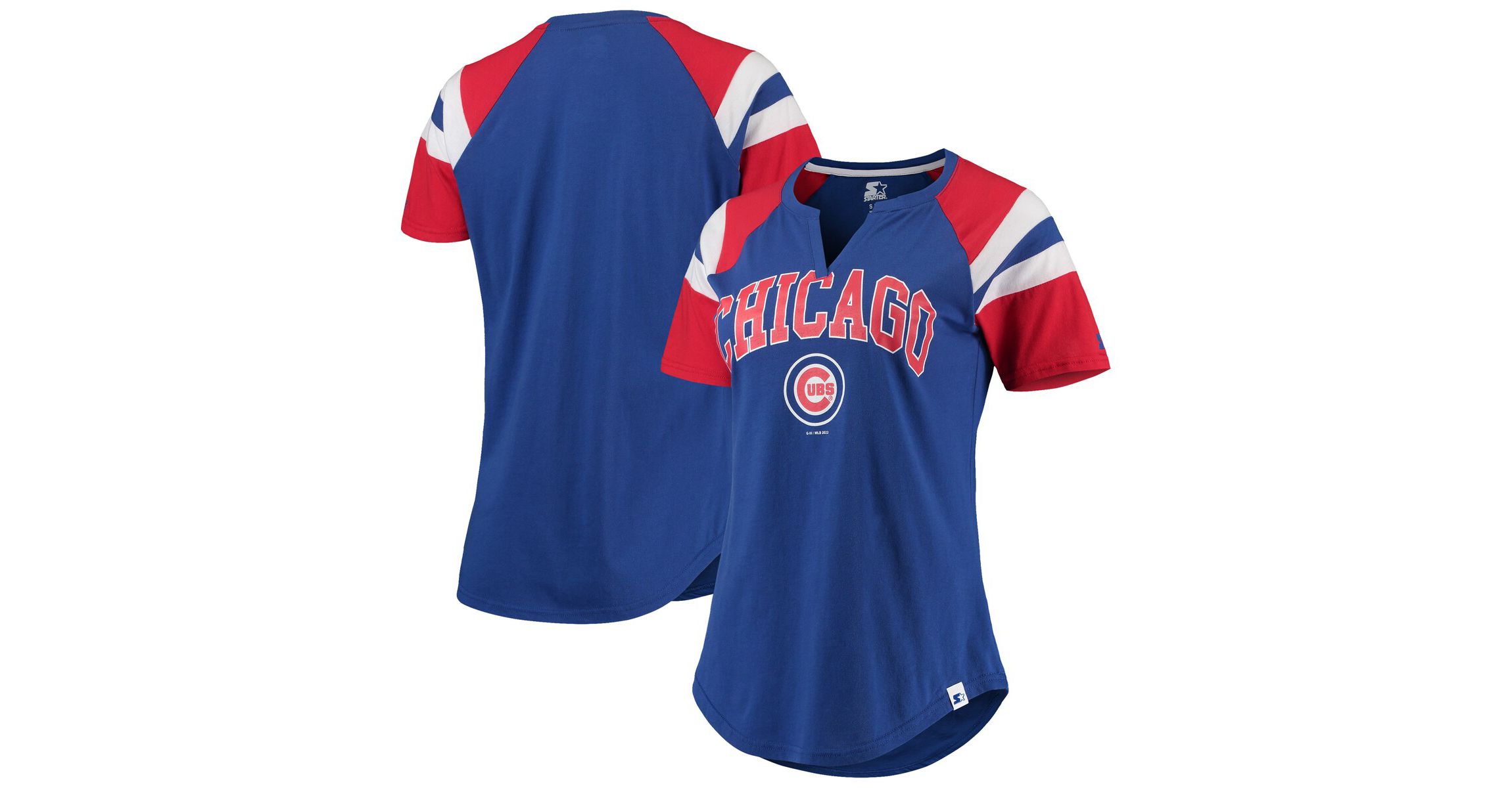 MLB Chicago Cubs Game On Notch Neck Raglan T-Shirt