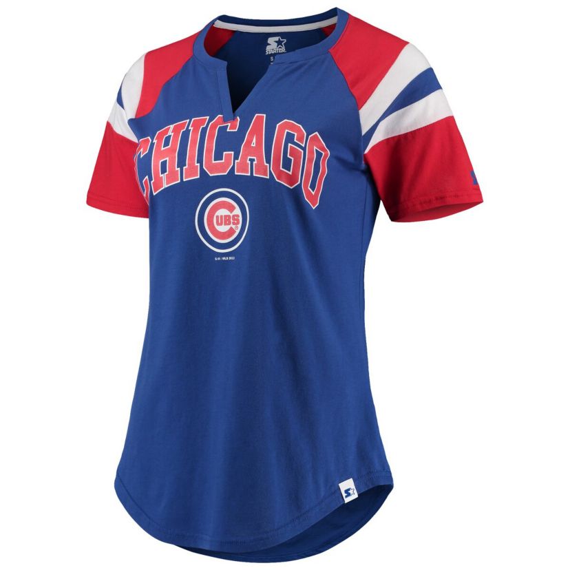 MLB Chicago Cubs Game On Notch Neck Raglan T-Shirt