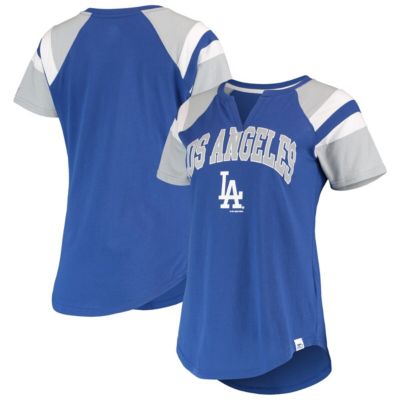 MLB Los Angeles Dodgers Game On Notch Neck Raglan T-Shirt