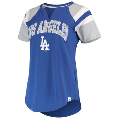 MLB Los Angeles Dodgers Game On Notch Neck Raglan T-Shirt