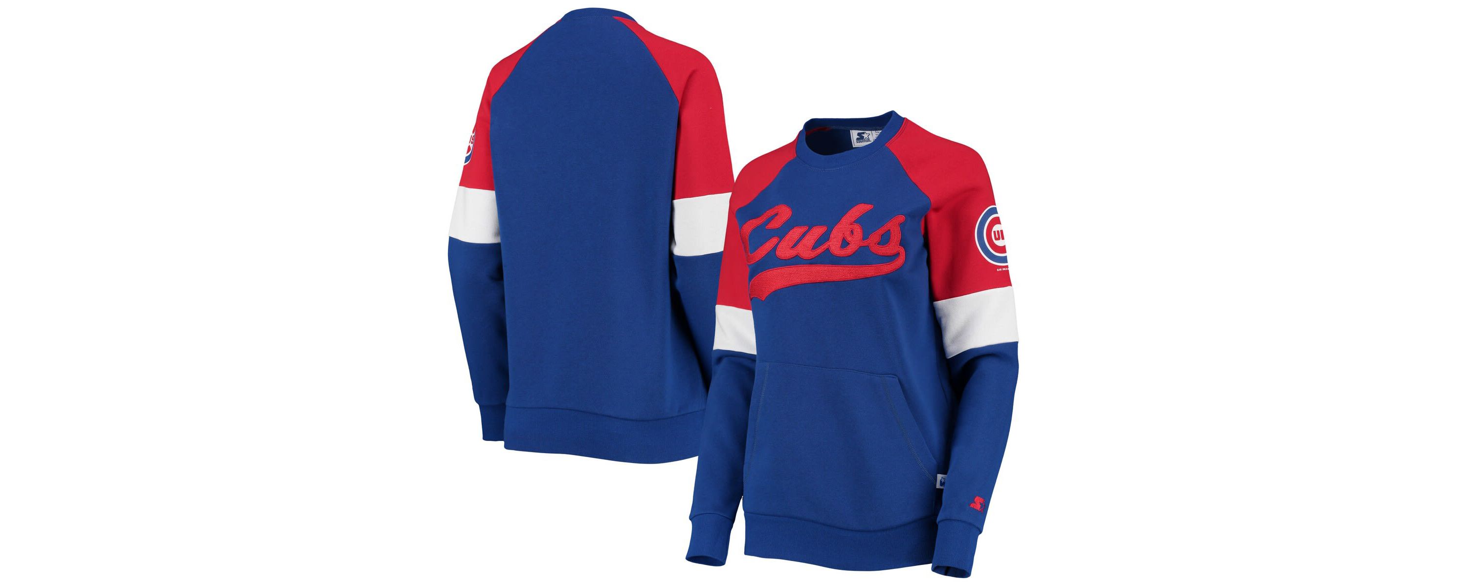 MLB Chicago Cubs Playmaker Raglan Pullover Sweatshirt