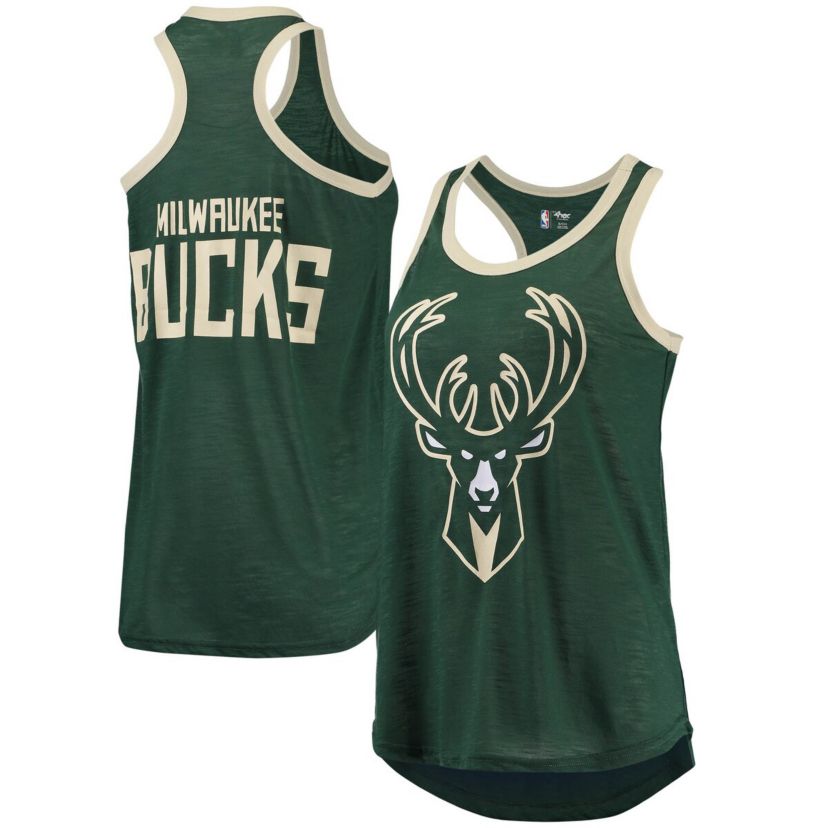 NBA Hunter Milwaukee Bucks Showdown Scoop-Neck Racerback Tank Top