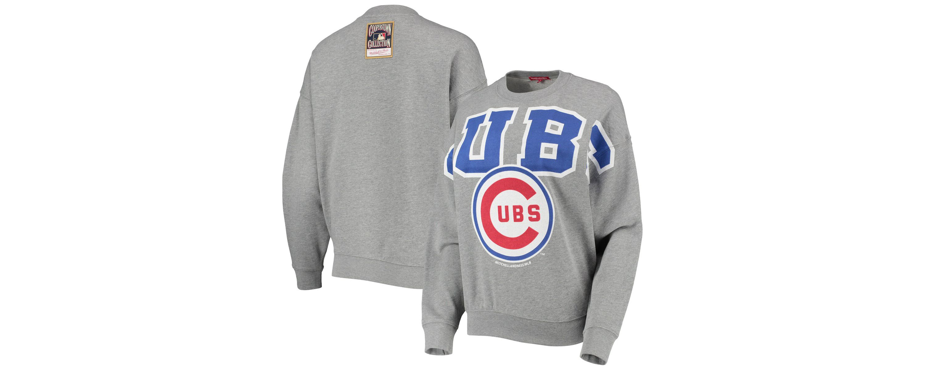 MLB ed Chicago Cubs Cooperstown Collection Logo Lightweight Pullover Sweatshirt