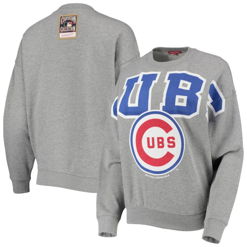 MLB ed Chicago Cubs Cooperstown Collection Logo Lightweight Pullover Sweatshirt