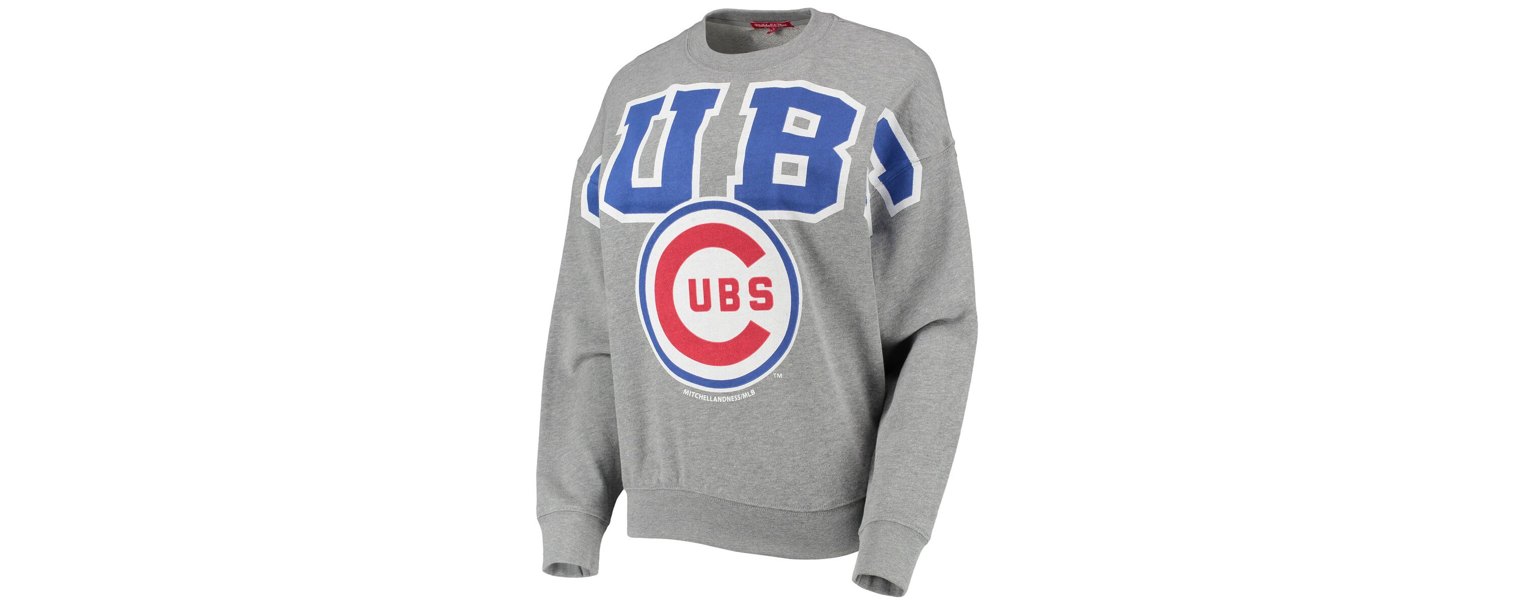 MLB ed Chicago Cubs Cooperstown Collection Logo Lightweight Pullover Sweatshirt