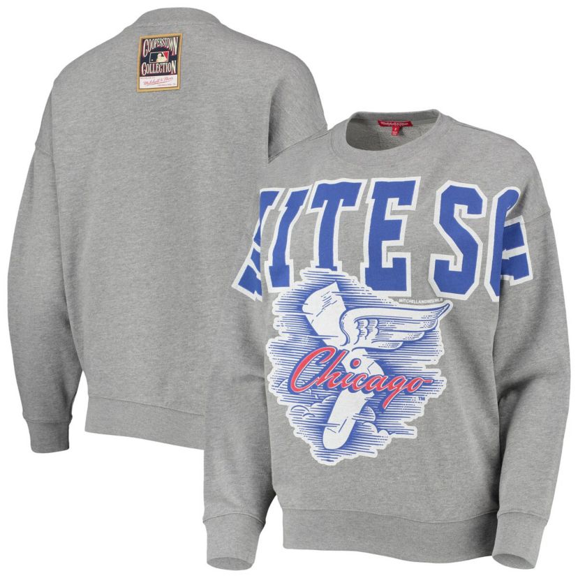 Chicago White Sox MLB ed Chicago Sox Cooperstown Collection Logo Lightweight Pullover Sweatshirt