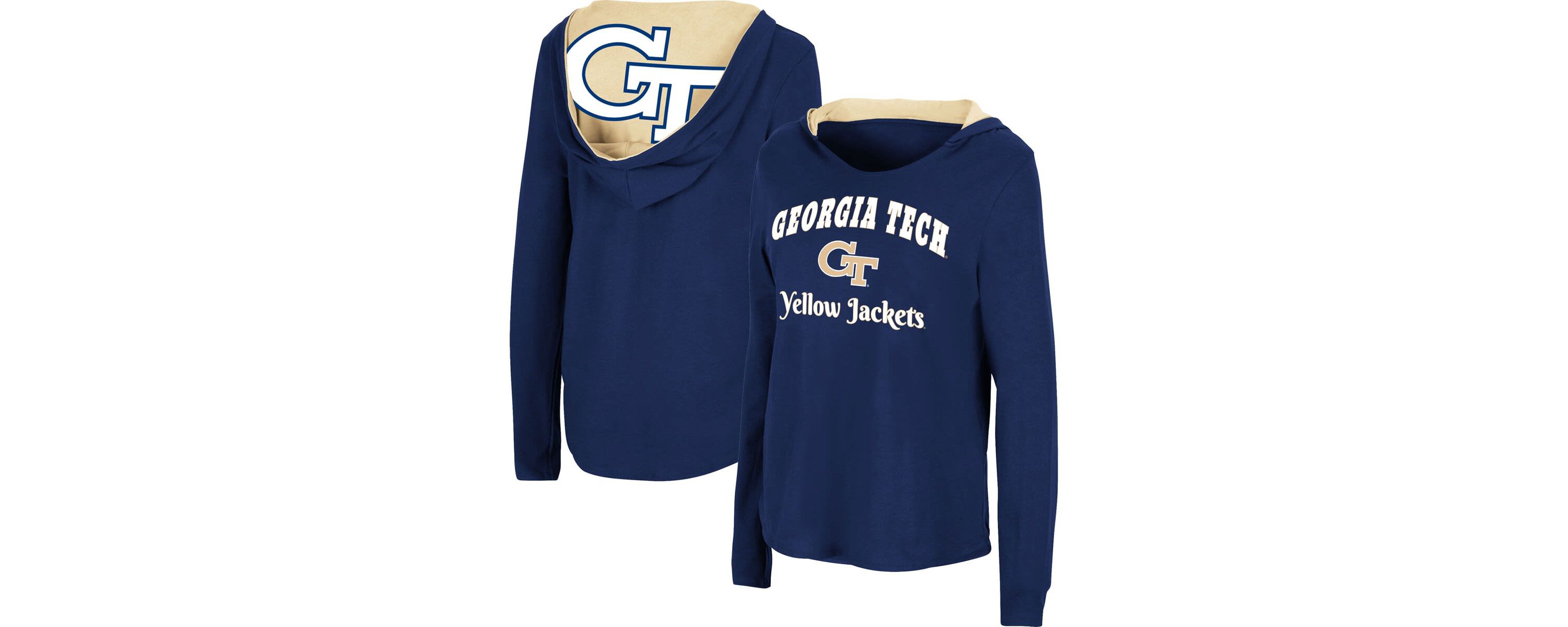 Georgia Tech Yellow Jackets NCAA Georgia Tech Jackets Catalina Hoodie Long Sleeve T-Shirt