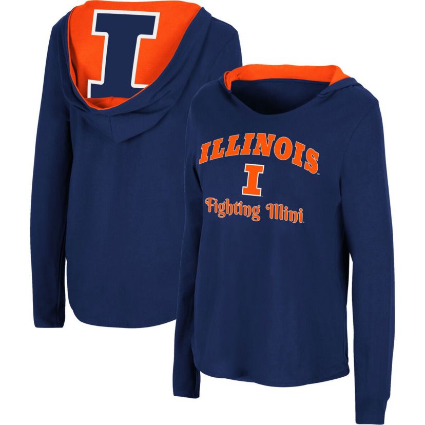 NCAA Illinois Fighting Illini Catalina Hoodie Long Sleeve T-Shirt