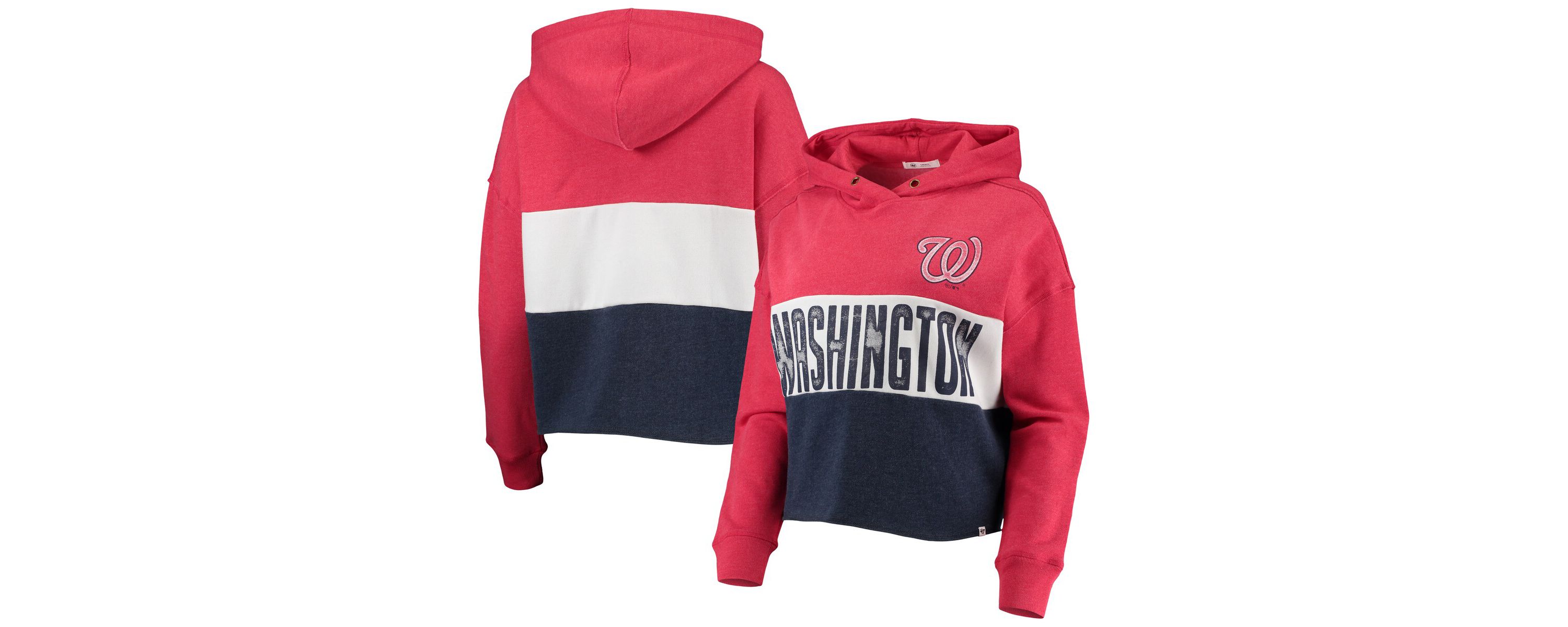 MLB ed Washington Nationals Lizzy Cropped Pullover Hoodie