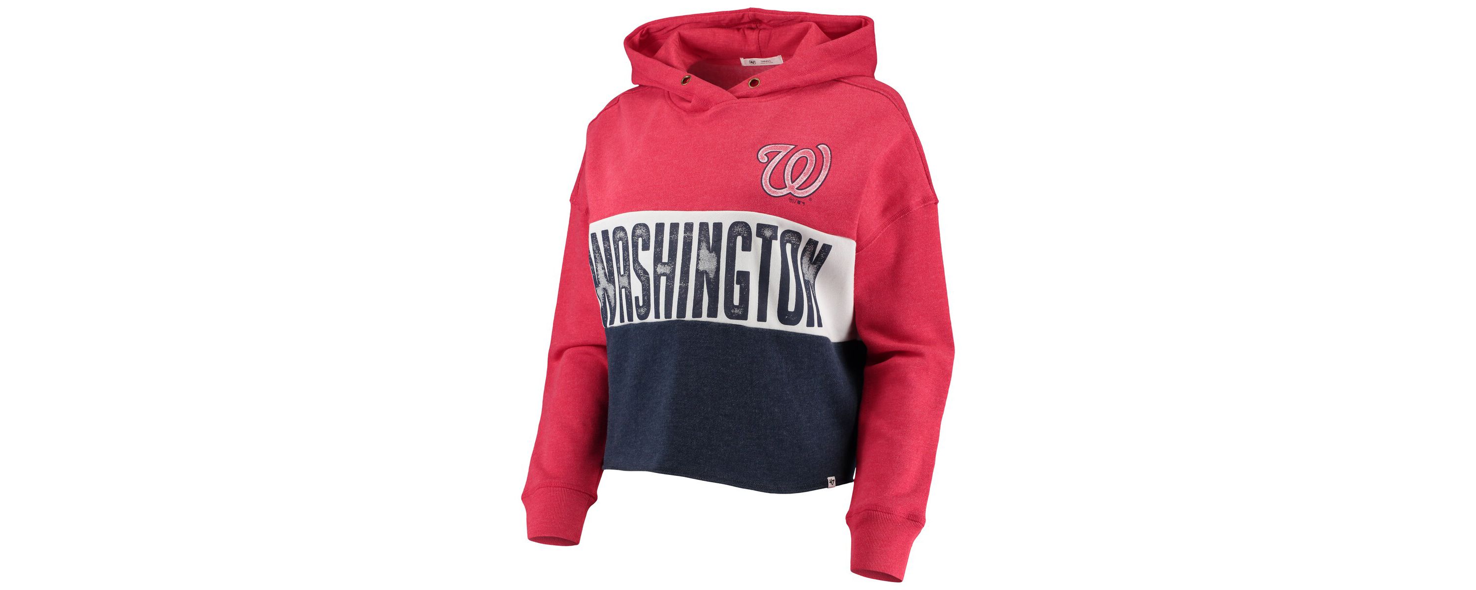 MLB ed Washington Nationals Lizzy Cropped Pullover Hoodie