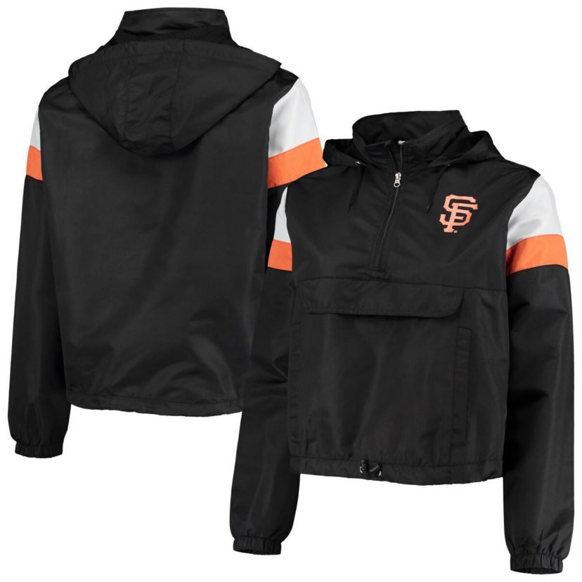 MLB San Francisco Giants Plus Size Anorak Quarter-Zip Hoodie Jacket