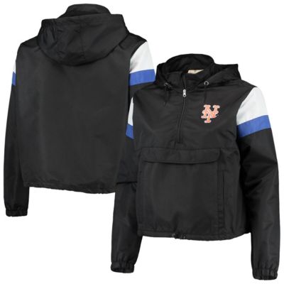 MLB New York Mets Plus Anorak Quarter-Zip Hoodie Jacket