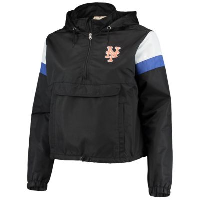 MLB New York Mets Plus Anorak Quarter-Zip Hoodie Jacket