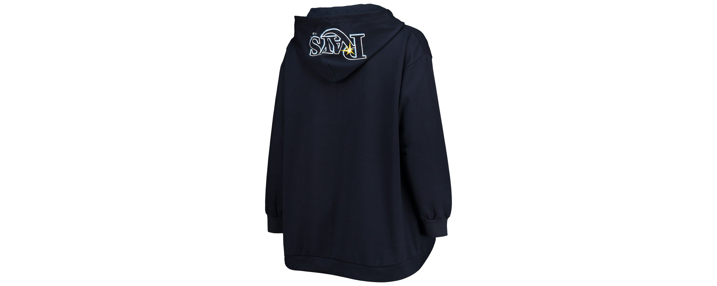 MLB Tampa Bay Rays Plus Size Lace-Up V-Neck Pullover Hoodie