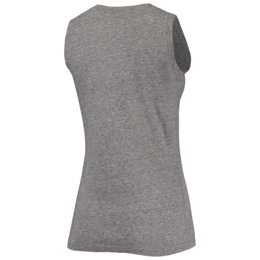 NCAA ed Arkansas Razorbacks Relaxed Henley Tri-Blend V-Neck Logo Tank Top