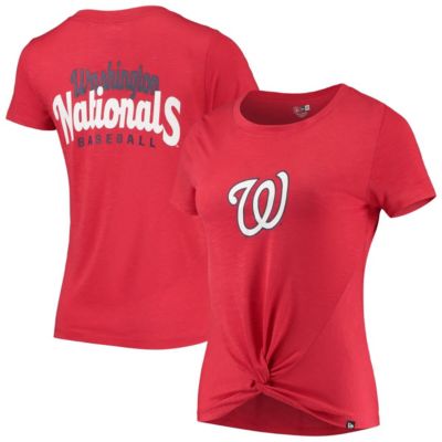 MLB Washington Nationals 2-Hit Front Twist Burnout T-Shirt