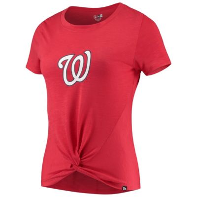 MLB Washington Nationals 2-Hit Front Twist Burnout T-Shirt