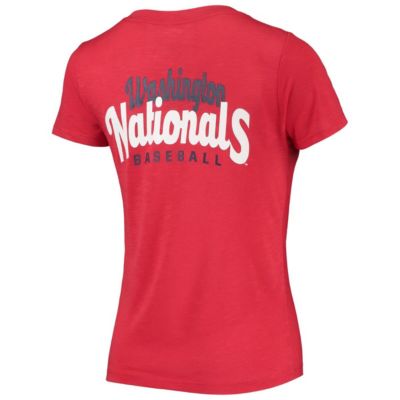 MLB Washington Nationals 2-Hit Front Twist Burnout T-Shirt