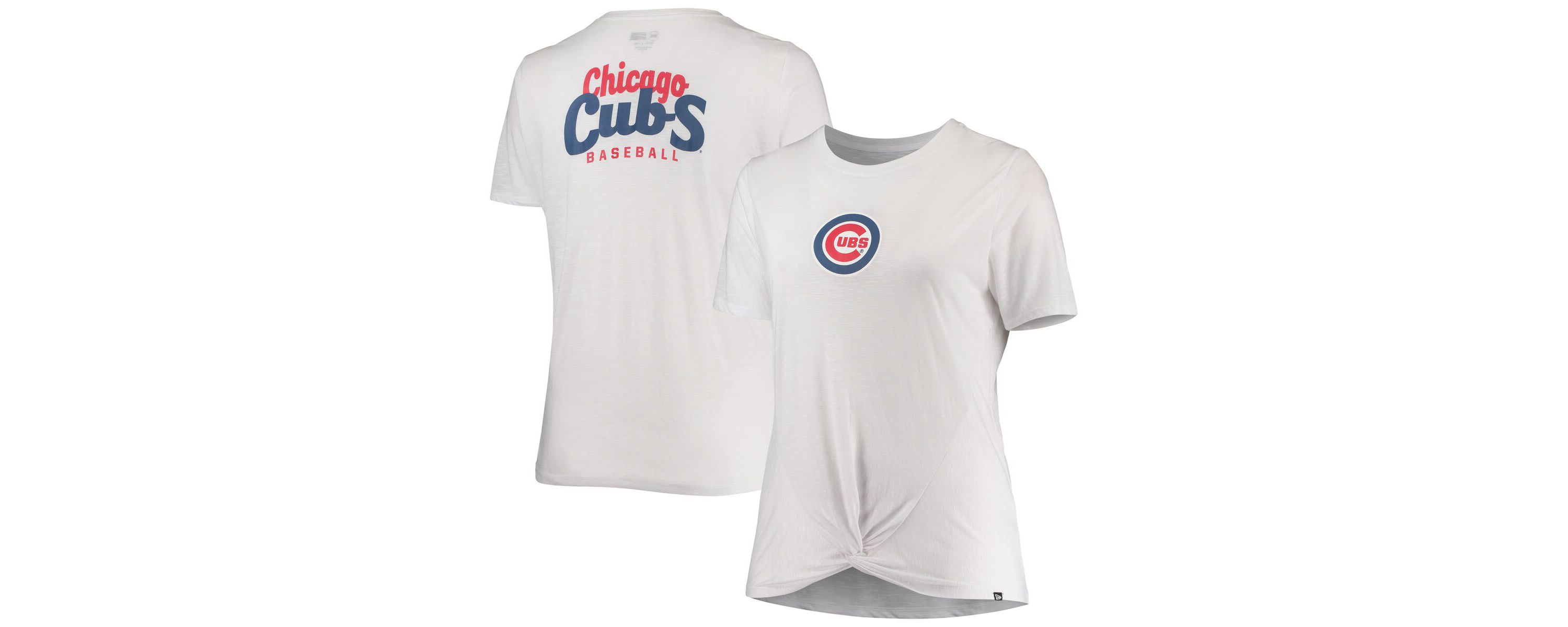 MLB Chicago Cubs Plus Size 2-Hit Front Knot T-Shirt