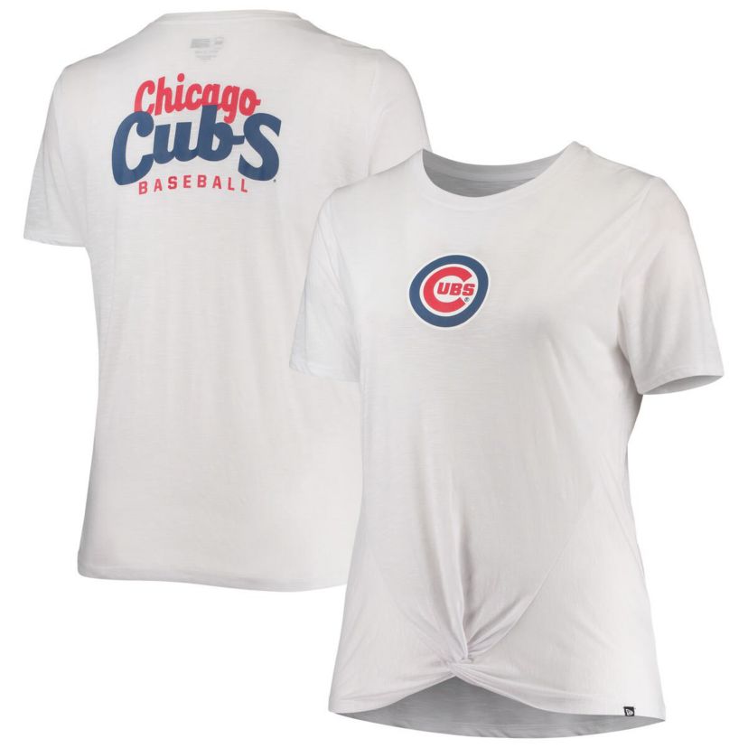 MLB Chicago Cubs Plus Size 2-Hit Front Knot T-Shirt