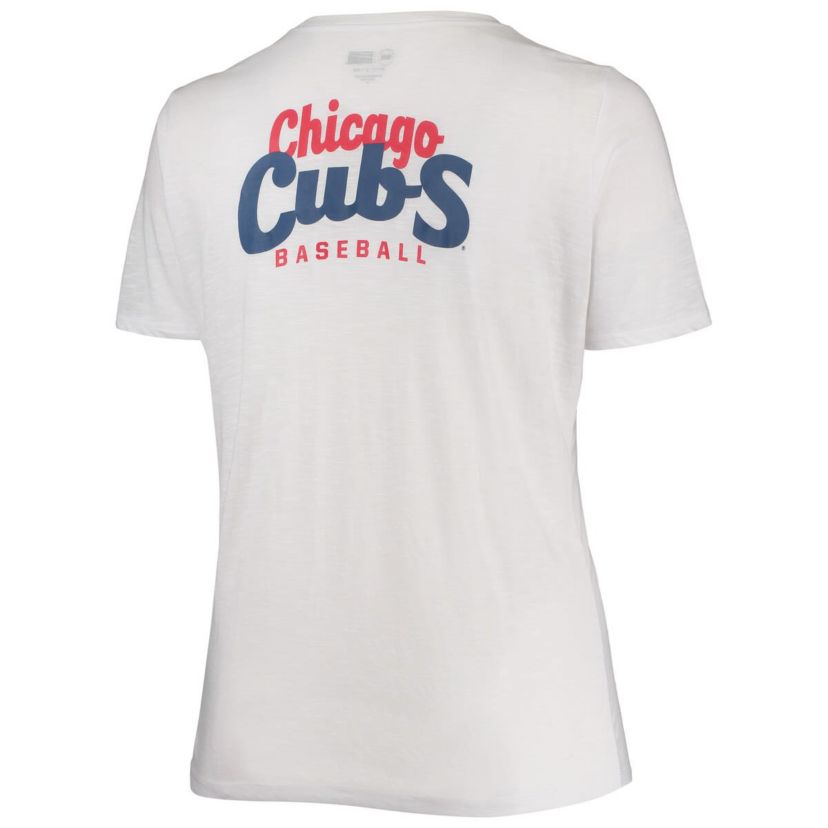 MLB Chicago Cubs Plus Size 2-Hit Front Knot T-Shirt
