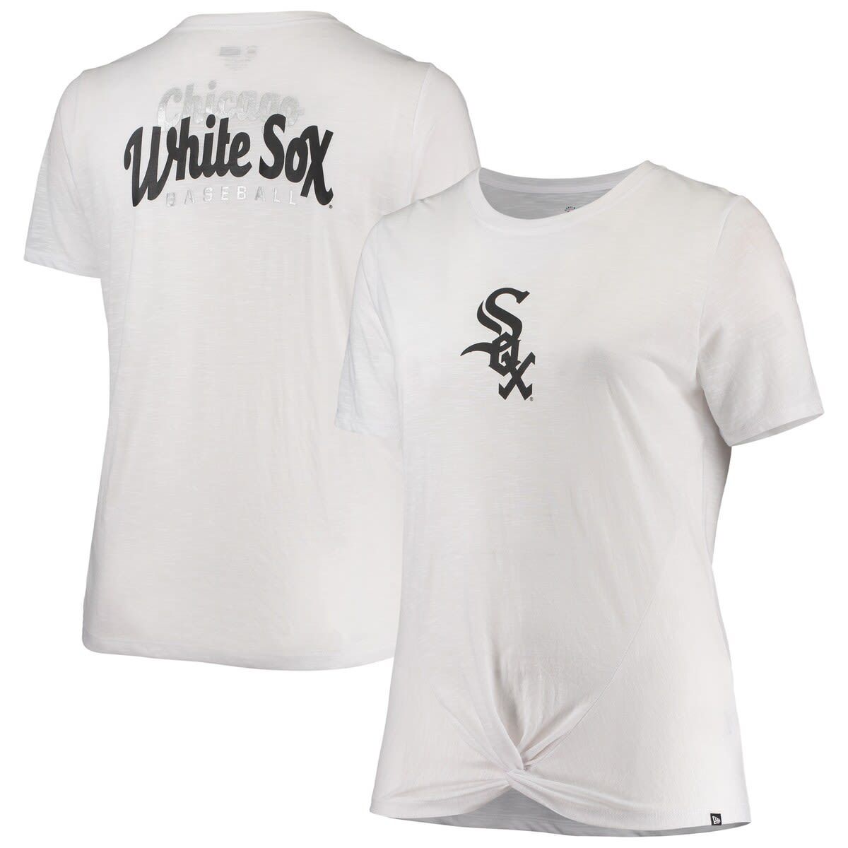 Chicago White Sox MLB Chicago Sox Plus Size 2-Hit Front Knot T-Shirt