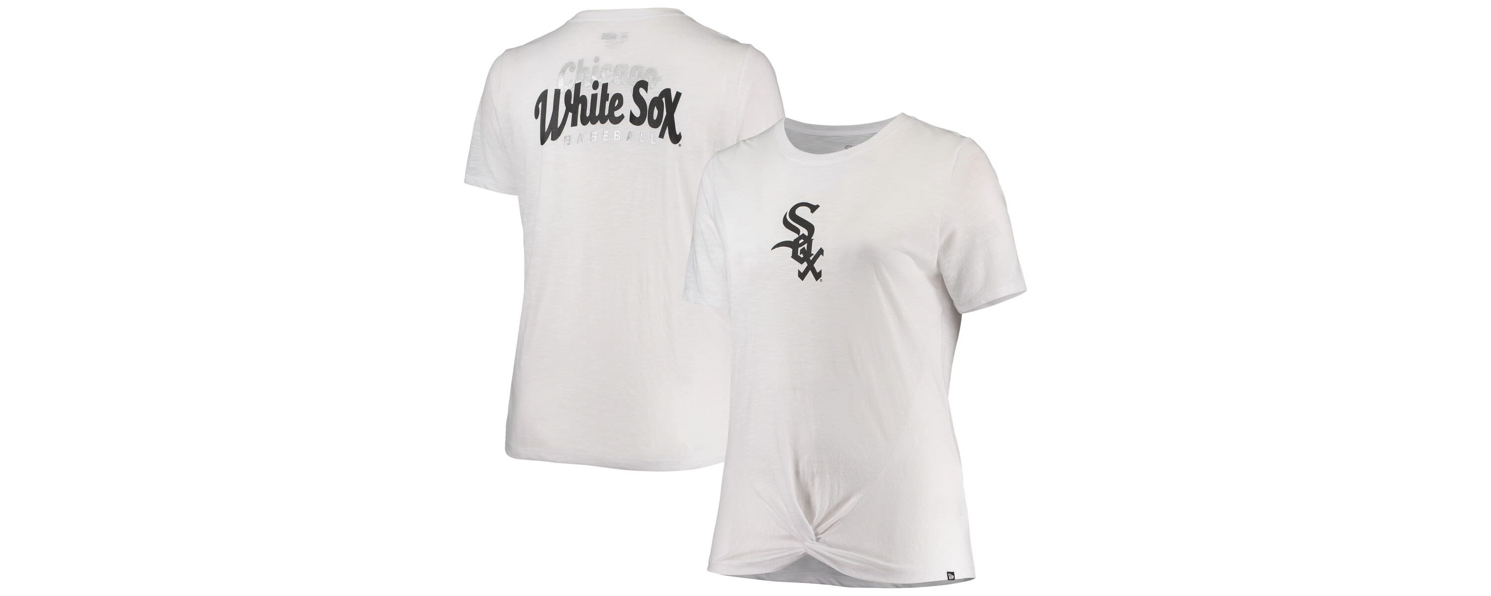 Chicago White Sox MLB Chicago Sox Plus Size 2-Hit Front Knot T-Shirt