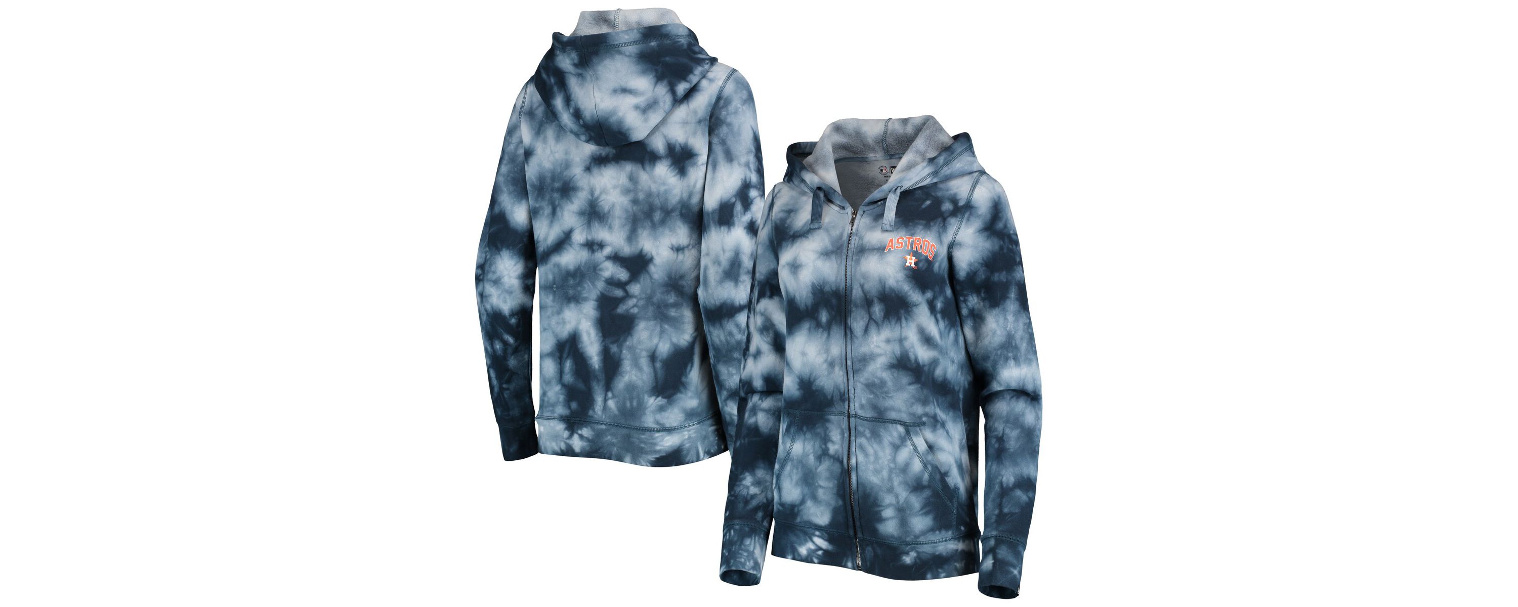 MLB Houston Astros Tie-Dye Full-Zip Hoodie