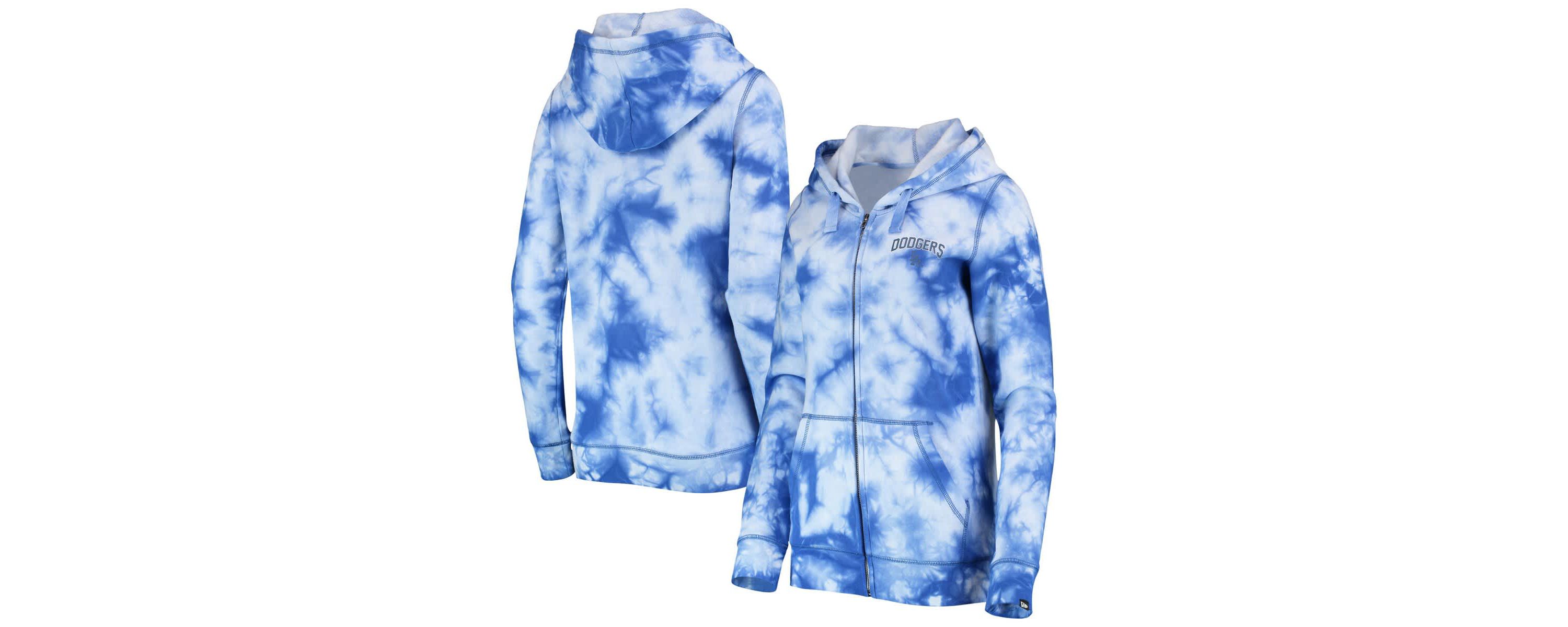 MLB Los Angeles Dodgers Tie-Dye Full-Zip Hoodie