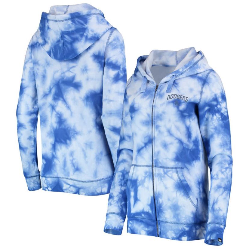 MLB Los Angeles Dodgers Tie-Dye Full-Zip Hoodie