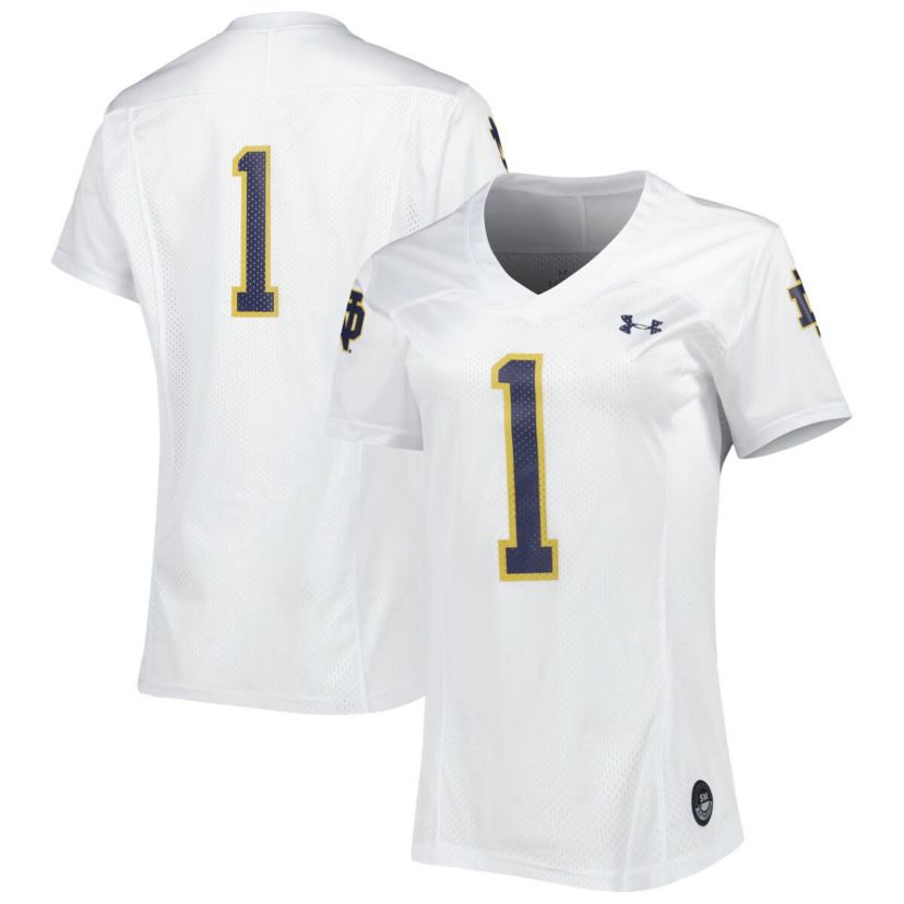 NCAA Under Armour #1 Notre Dame Fighting Irish Replica Football Jersey