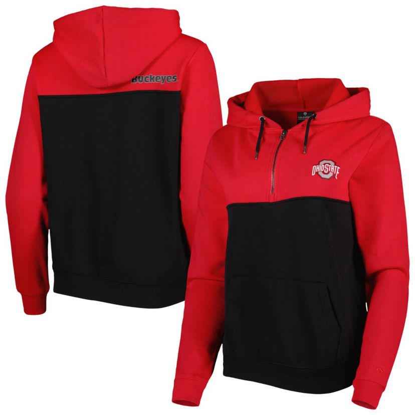 NCAA Ohio State Buckeyes Aidan Lightweight Half-Zip Hoodie