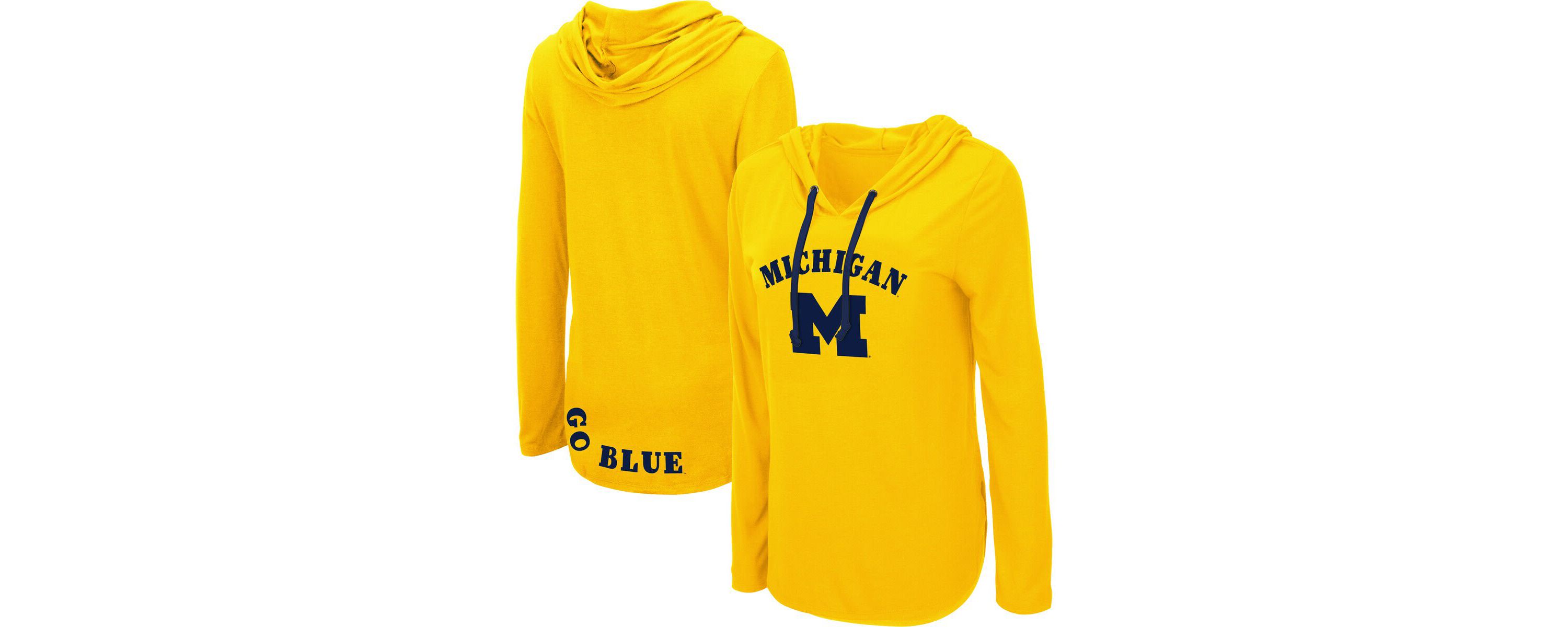 NCAA Michigan Wolverines My Lover Lightweight Hooded Long Sleeve T-Shirt