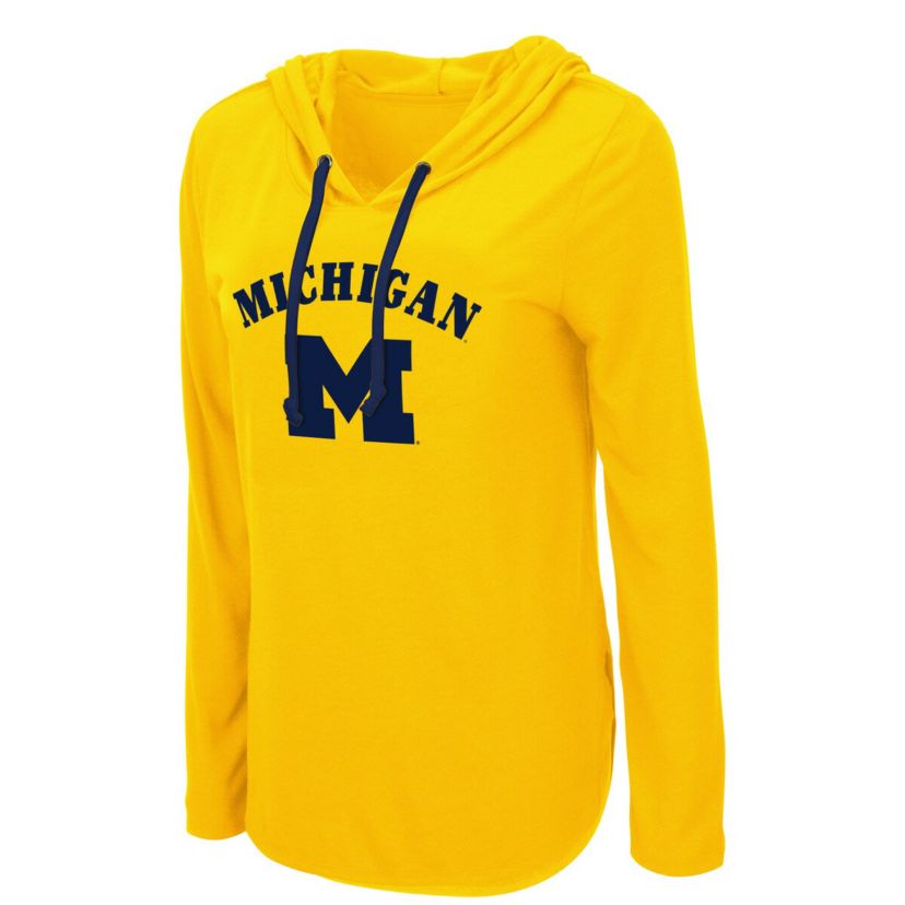 NCAA Michigan Wolverines My Lover Lightweight Hooded Long Sleeve T-Shirt